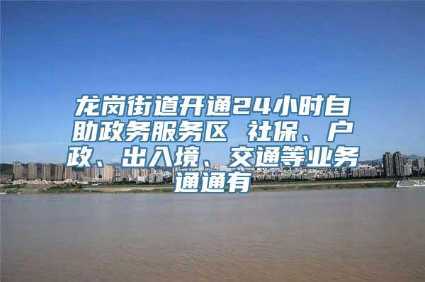 龙岗街道开通24小时自助政务服务区 社保、户政、出入境、交通等业务通通有