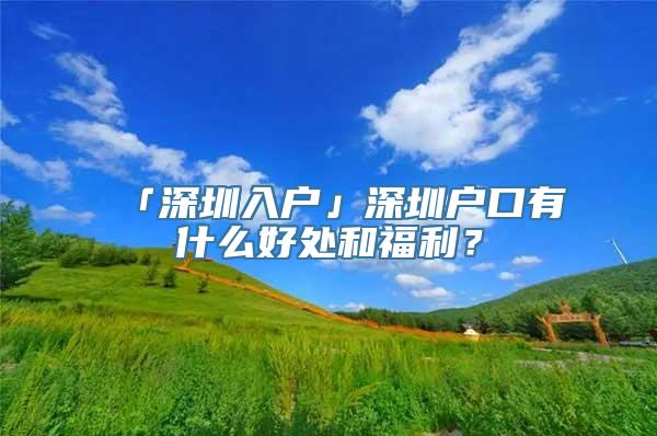 「深圳入户」深圳户口有什么好处和福利？