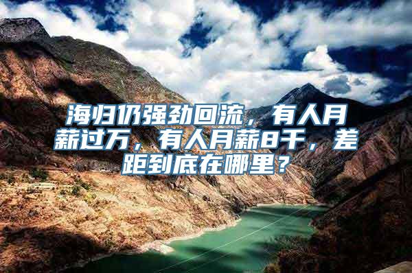 海归仍强劲回流，有人月薪过万，有人月薪8千，差距到底在哪里？