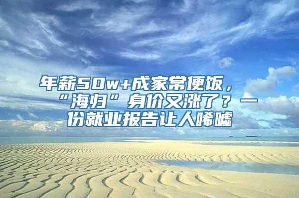 年薪50w+成家常便饭，“海归”身价又涨了？一份就业报告让人唏嘘