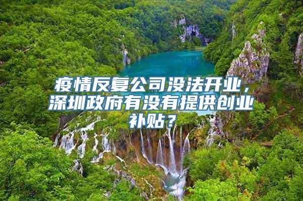 疫情反复公司没法开业，深圳政府有没有提供创业补贴？