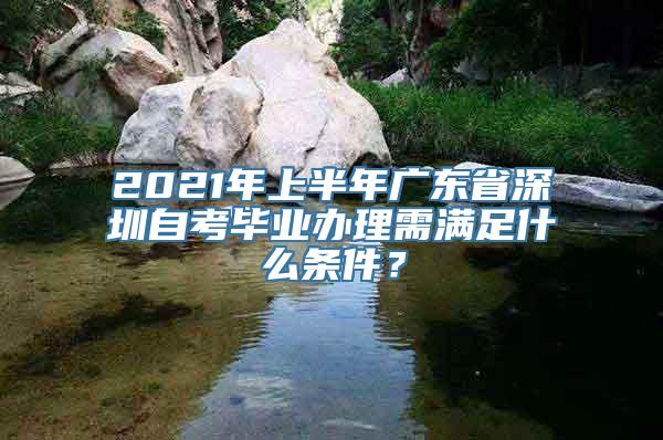 2021年上半年广东省深圳自考毕业办理需满足什么条件？