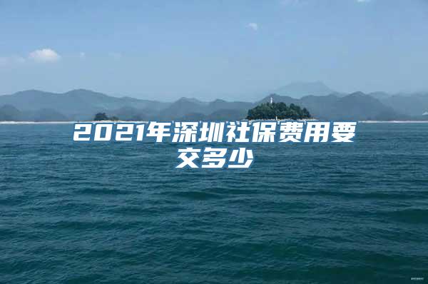 2021年深圳社保费用要交多少