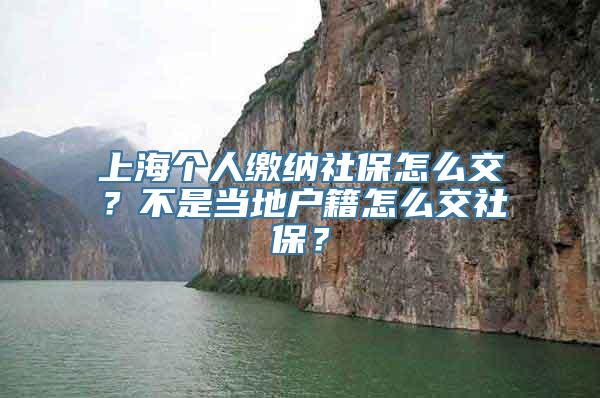 上海个人缴纳社保怎么交？不是当地户籍怎么交社保？