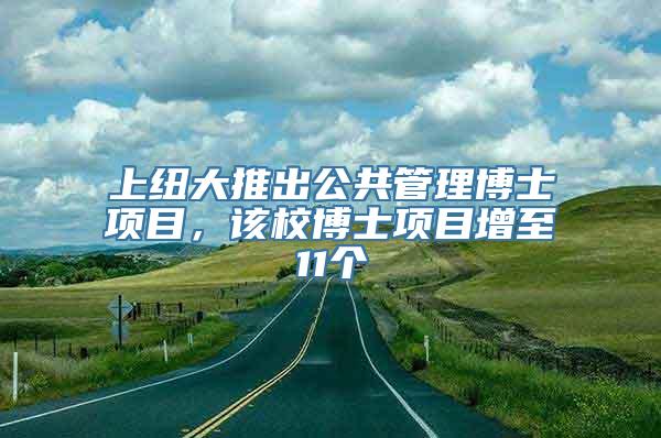 上纽大推出公共管理博士项目，该校博士项目增至11个