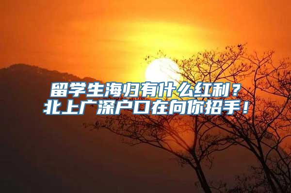 留学生海归有什么红利？北上广深户口在向你招手！