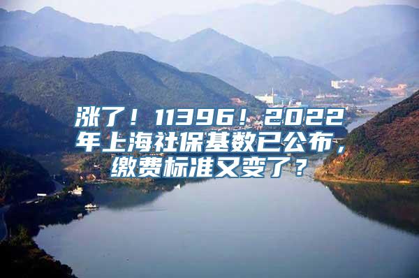 涨了！11396！2022年上海社保基数已公布，缴费标准又变了？