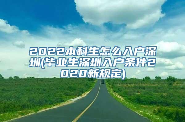 2022本科生怎么入户深圳(毕业生深圳入户条件2020新规定)