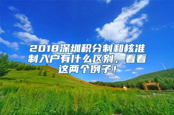 2018深圳积分制和核准制入户有什么区别，看看这两个例子！