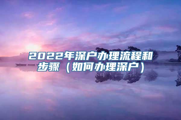 2022年深户办理流程和步骤（如何办理深户）