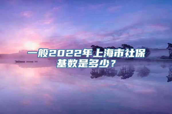 一般2022年上海市社保基数是多少？