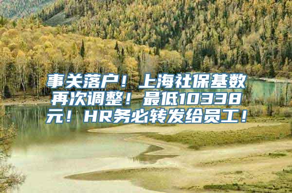 事关落户！上海社保基数再次调整！最低10338元！HR务必转发给员工！