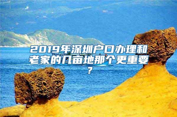 2019年深圳户口办理和老家的几亩地那个更重要？