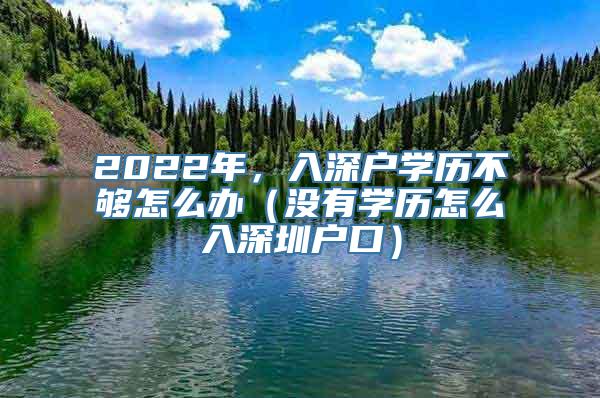 2022年，入深户学历不够怎么办（没有学历怎么入深圳户口）