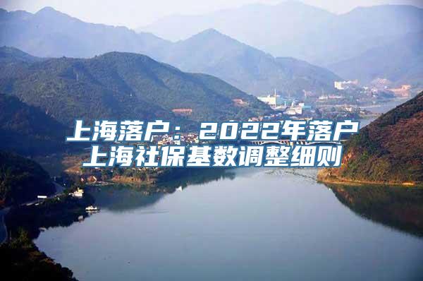 上海落户：2022年落户上海社保基数调整细则