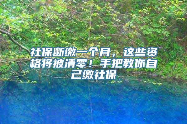 社保断缴一个月，这些资格将被清零！手把教你自己缴社保