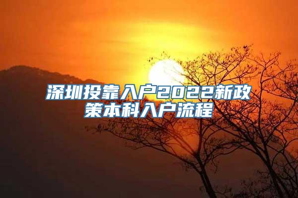 深圳投靠入户2022新政策本科入户流程