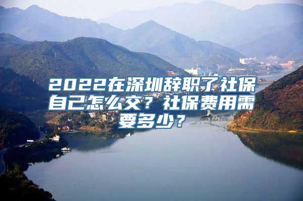 2022在深圳辞职了社保自己怎么交？社保费用需要多少？