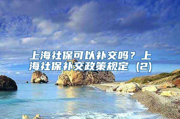 上海社保可以补交吗？上海社保补交政策规定 (2)