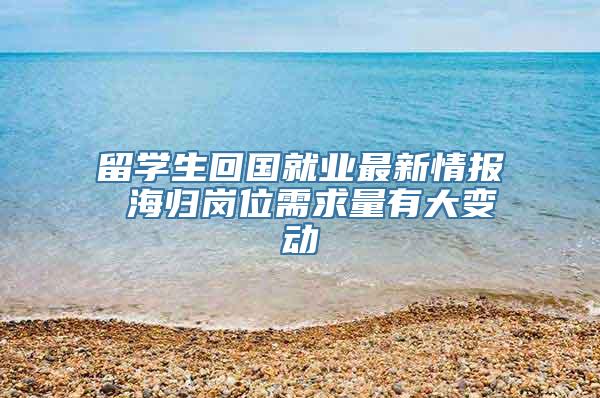 留学生回国就业最新情报 海归岗位需求量有大变动