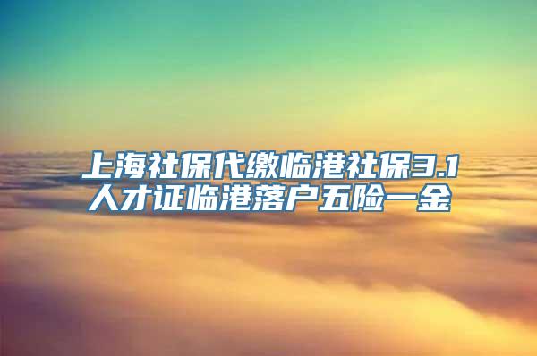 上海社保代缴临港社保3.1人才证临港落户五险一金