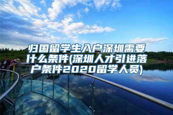 归国留学生入户深圳需要什么条件(深圳人才引进落户条件2020留学人员)