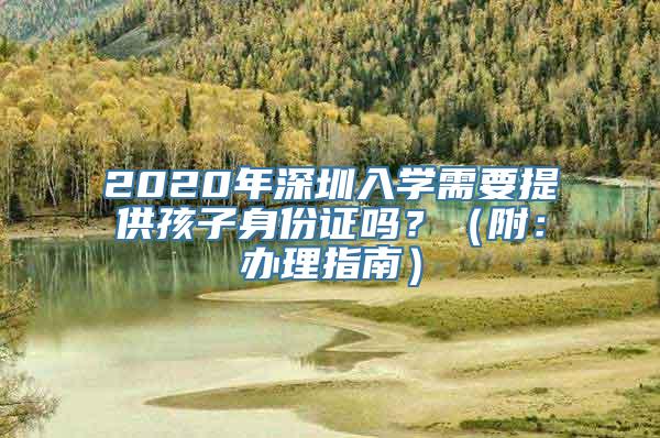 2020年深圳入学需要提供孩子身份证吗？（附：办理指南）