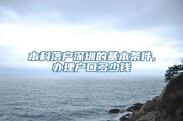 本科落户深圳的基本条件,办理户口多少钱