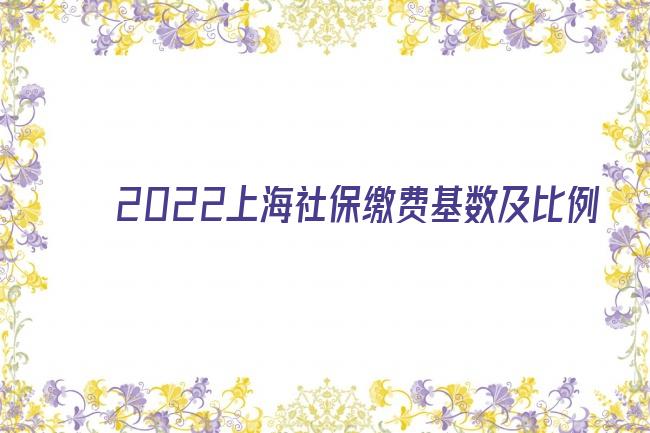 2022上海社保缴费基数及比例