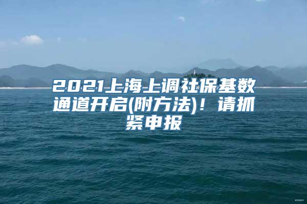 2021上海上调社保基数通道开启(附方法)！请抓紧申报