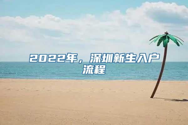 2022年，深圳新生入户流程