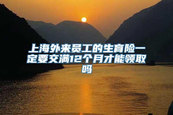 上海外来员工的生育险一定要交满12个月才能领取吗