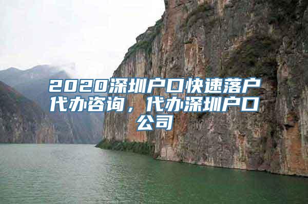 2020深圳户口快速落户代办咨询，代办深圳户口公司