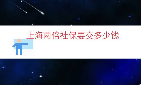 上海两倍社保要交多少钱（上海社保交多少钱一年）