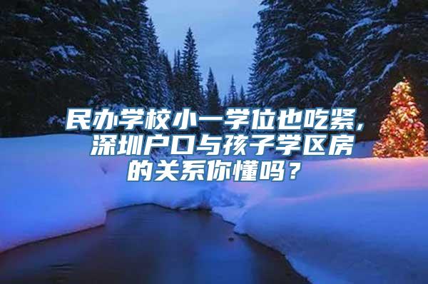 民办学校小一学位也吃紧, 深圳户口与孩子学区房的关系你懂吗？