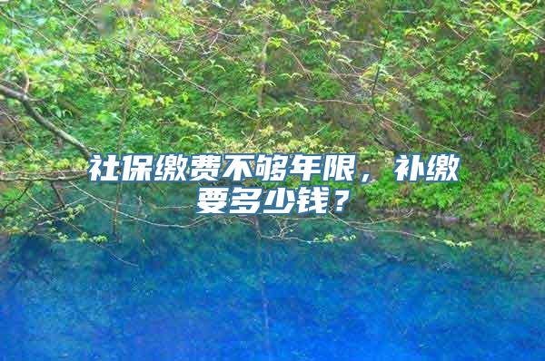 社保缴费不够年限，补缴要多少钱？