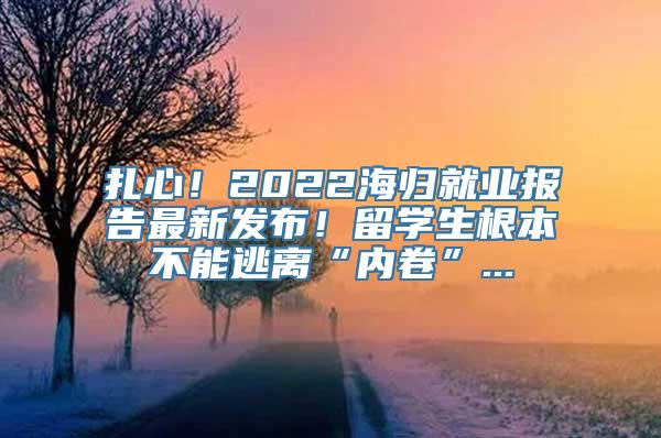 扎心！2022海归就业报告最新发布！留学生根本不能逃离“内卷”...