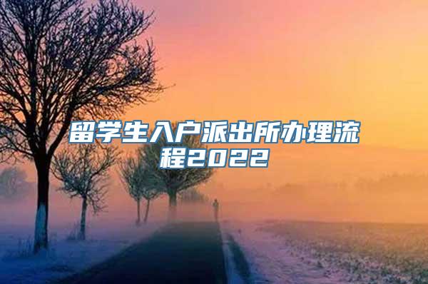 留学生入户派出所办理流程2022