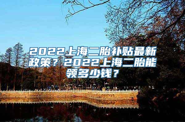 2022上海二胎补贴最新政策？2022上海二胎能领多少钱？