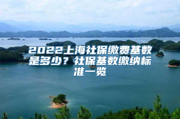 2022上海社保缴费基数是多少？社保基数缴纳标准一览