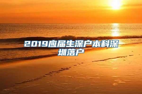 2019应届生深户本科深圳落户