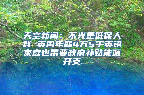 天空新闻：不光是低保人群 英国年薪4万5千英镑家庭也需要政府补贴能源开支