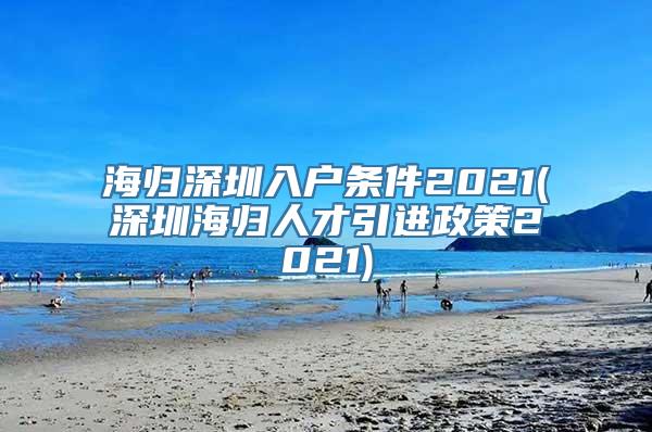 海归深圳入户条件2021(深圳海归人才引进政策2021)