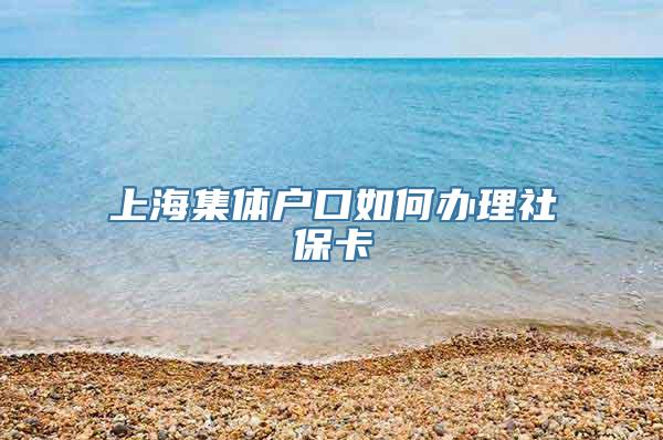 上海集体户口如何办理社保卡