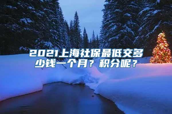 2021上海社保最低交多少钱一个月？积分呢？