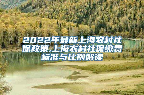 2022年最新上海农村社保政策,上海农村社保缴费标准与比例解读