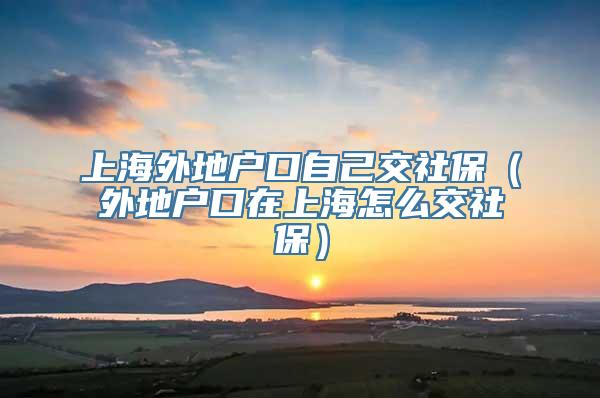 上海外地户口自己交社保（外地户口在上海怎么交社保）