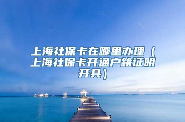 上海社保卡在哪里办理（上海社保卡开通户籍证明开具）