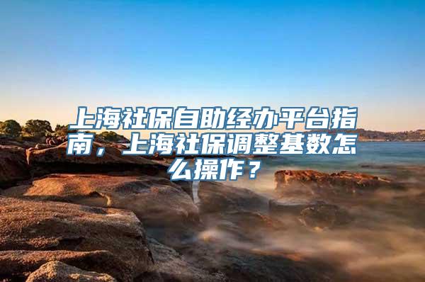 上海社保自助经办平台指南，上海社保调整基数怎么操作？