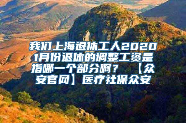 我们上海退休工人20201月份退休的调整工资是指哪一个部分啊？ 【众安官网】医疗社保众安